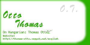 otto thomas business card